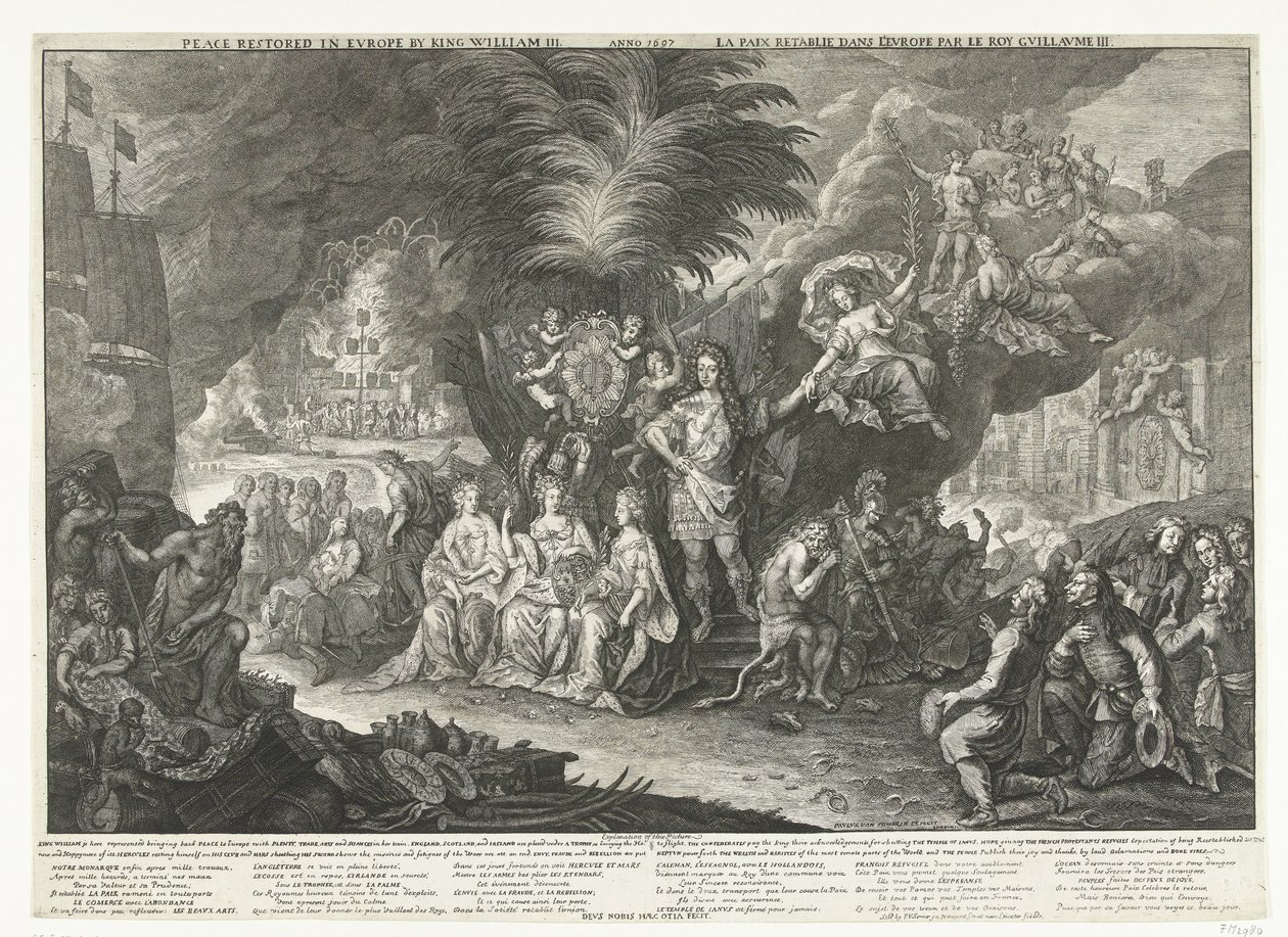 Allegory of King William III as Bringer of Peace in Europe, 1697 by Paul van Somer (II)