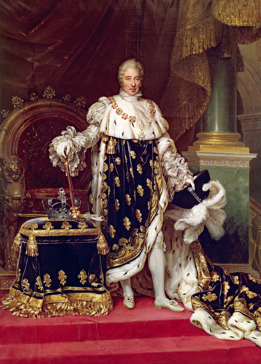 Portrait of Charles X (1757-1836) in Coronation Robes, 1827 by Paulin Jean Baptiste Guerin