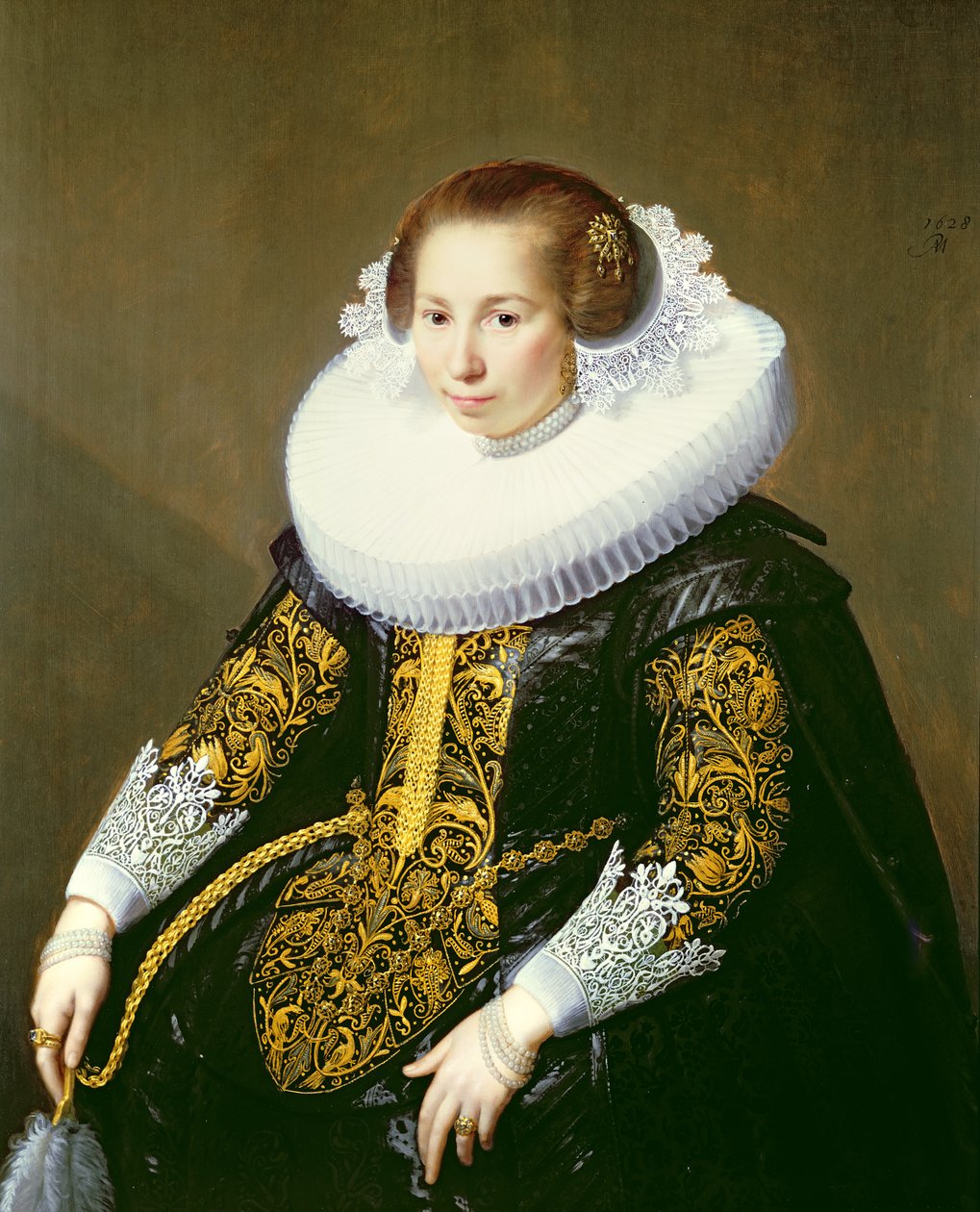 Portrait of Mrs van Voorst by Paulus Moreelse