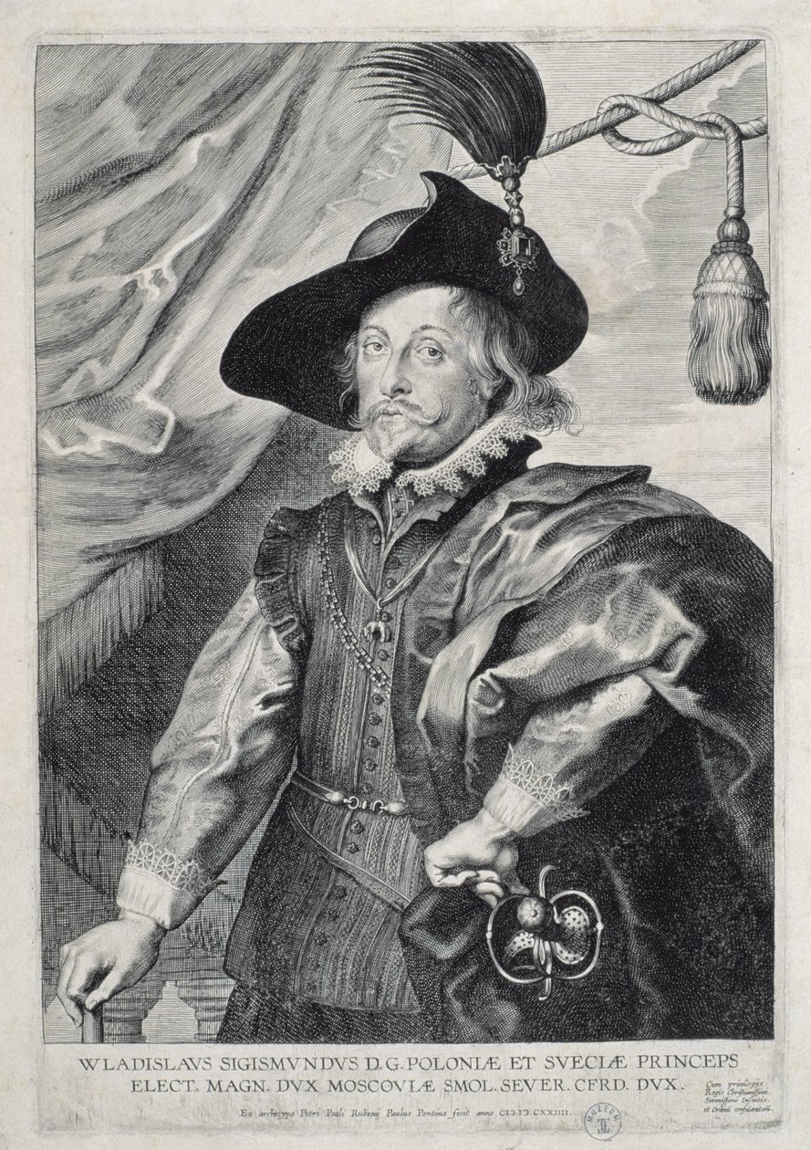 Vladislav IV Vasa (1595-1648) King of Poland, 1624 by Paulus Pontius