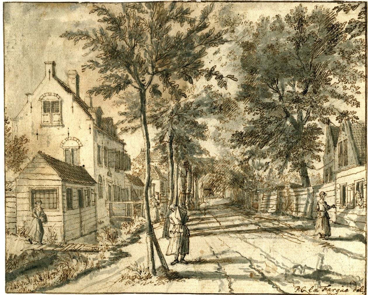 Bezuidenhoutseweg Seen Towards Herengracht, 1760 by Paulus Constantijn la Fargue