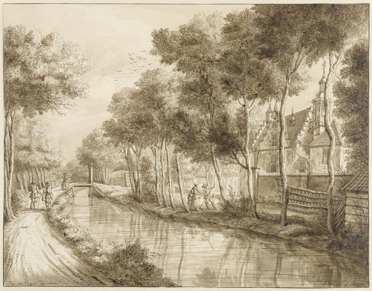 The House of Jhr. Quarles near Voorburg by Paulus Constantijn la Fargue