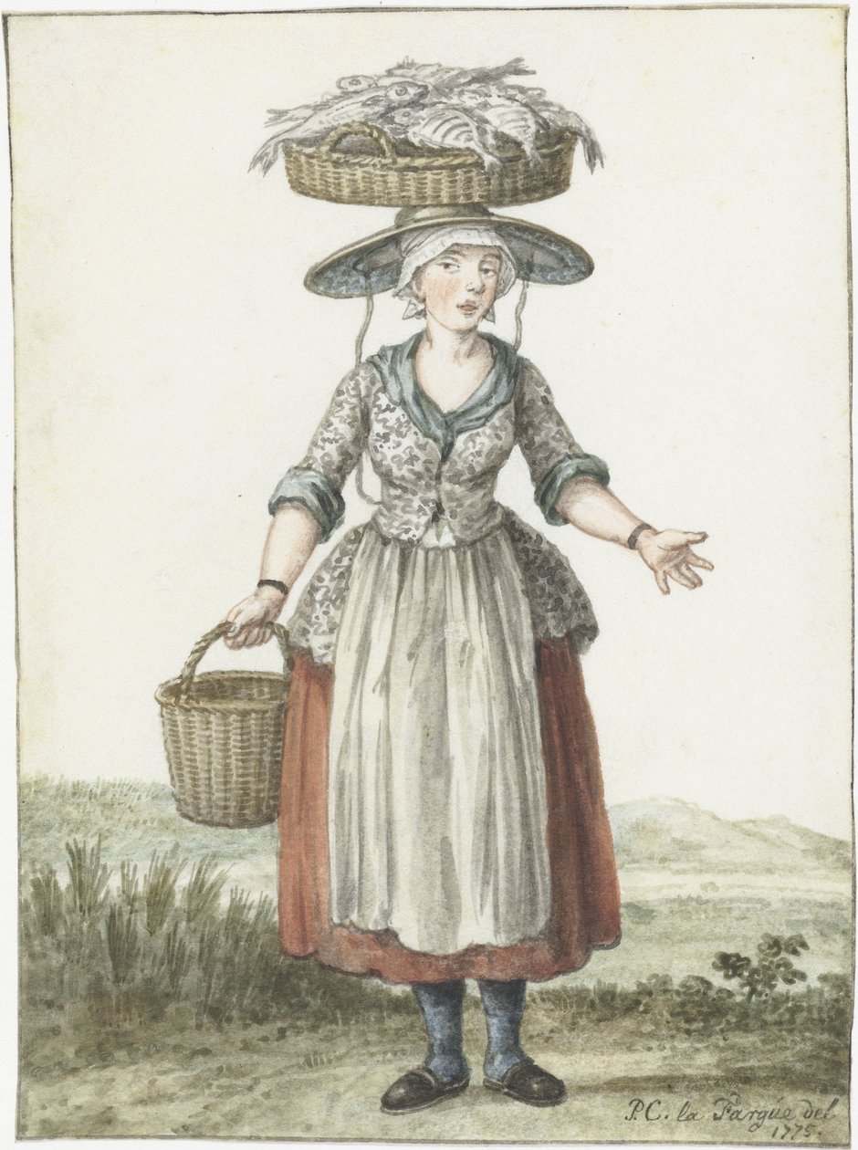 Scheveningen fish seller by Paulus Constantijn la Fargue