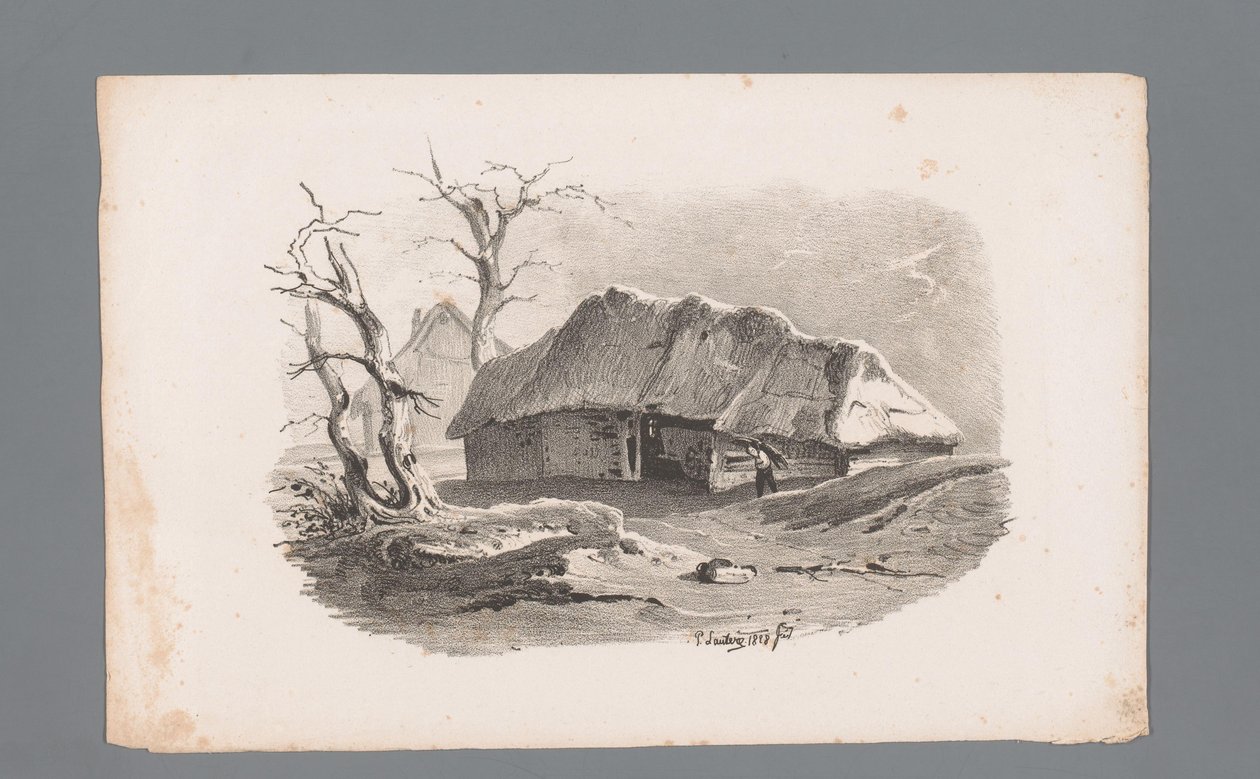 View of a Barn by Paulus Lauters