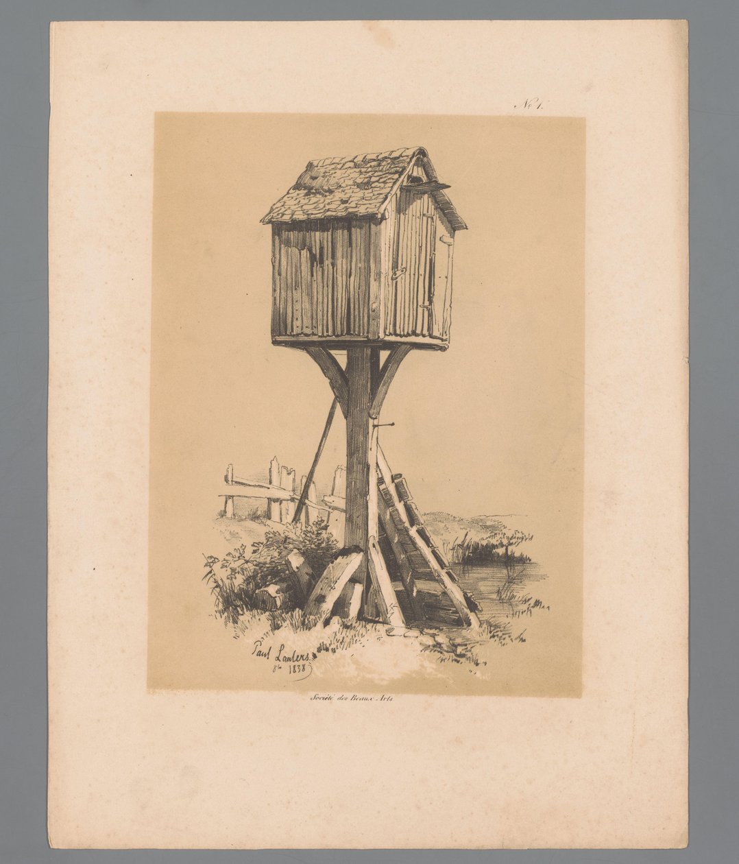 Landscape with Dovecote by Paulus Lauters