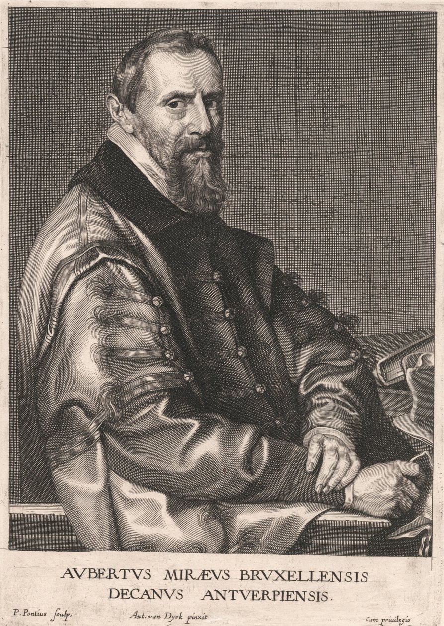 Aubertus Miraeus Bruxellensis, Decanus Antuerpiensis by Paulus Pontius