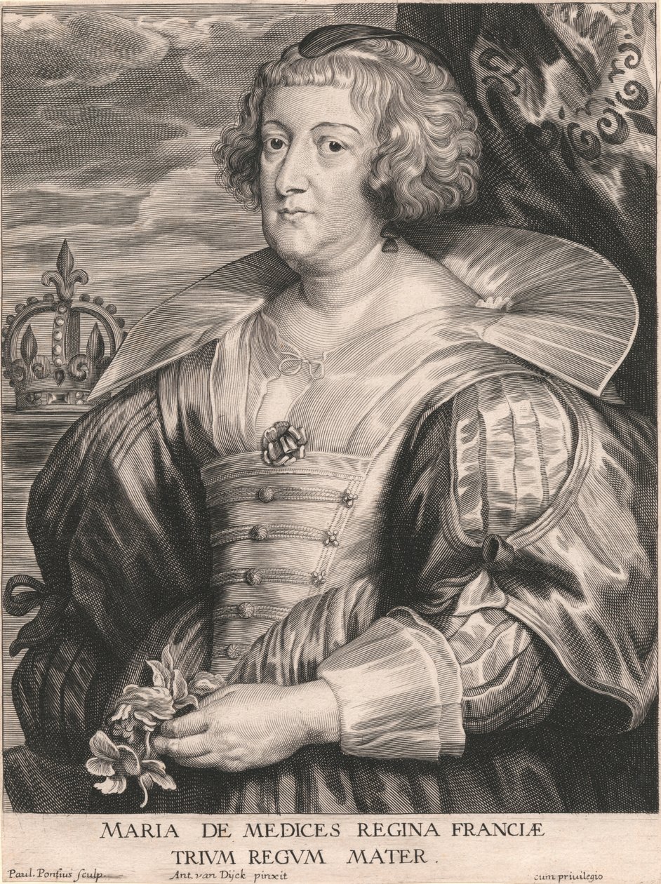 Maria de Medices, Queen of France, Mother of Three Kings by Paulus Pontius