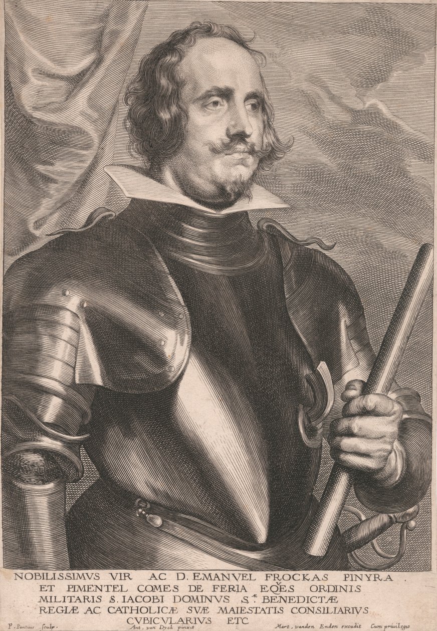 Nobleman Emanuel Frockas Finyra and Pimentel, Count of Feria, Knight of the Military Order of St. James, Lord of St. Benedict, Royal and Catholic Majesty