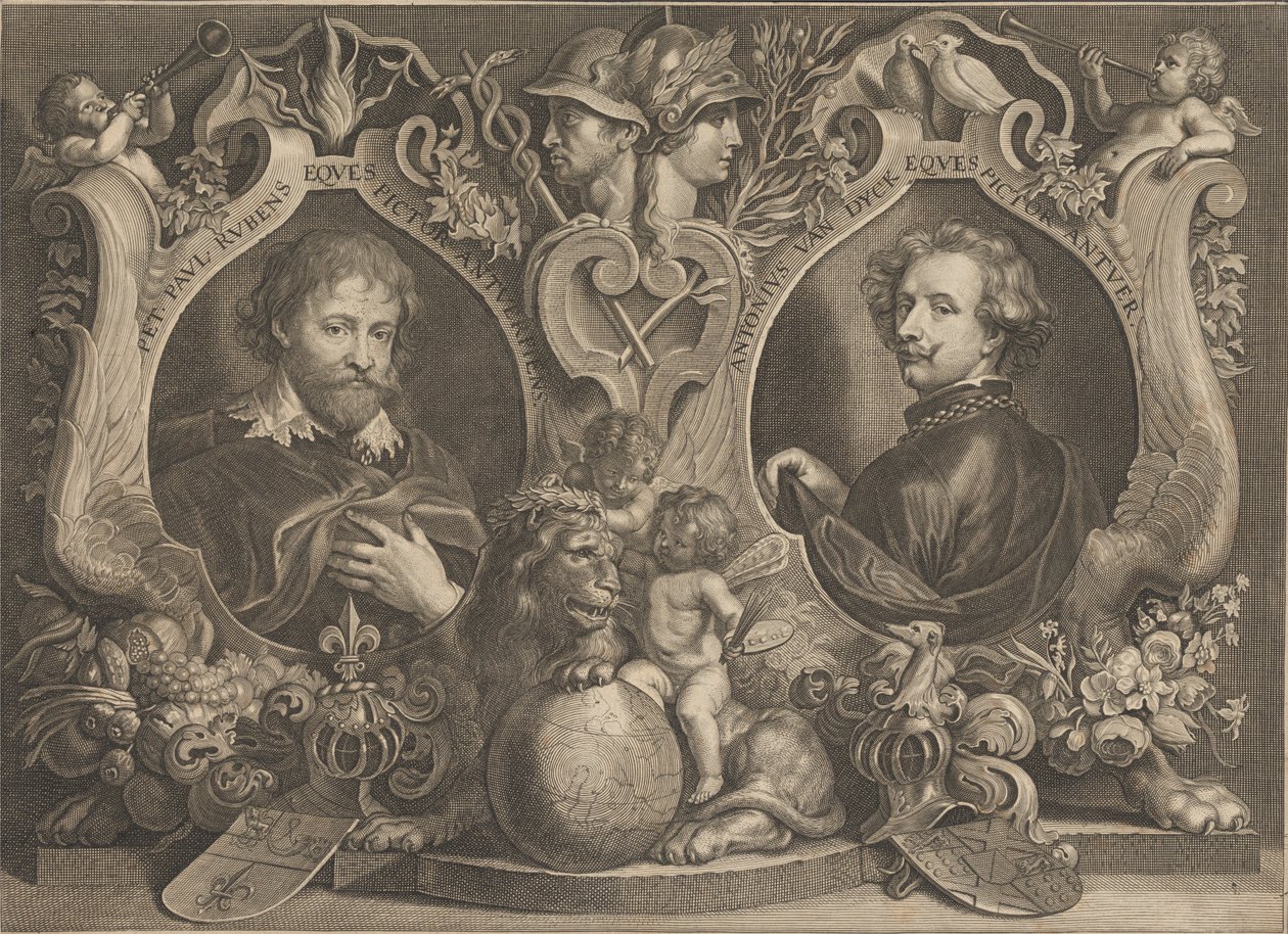 Paulus Pontius - Antonius Van Dyck Eques and Peter Paul Rubens Eques by Paulus Pontius