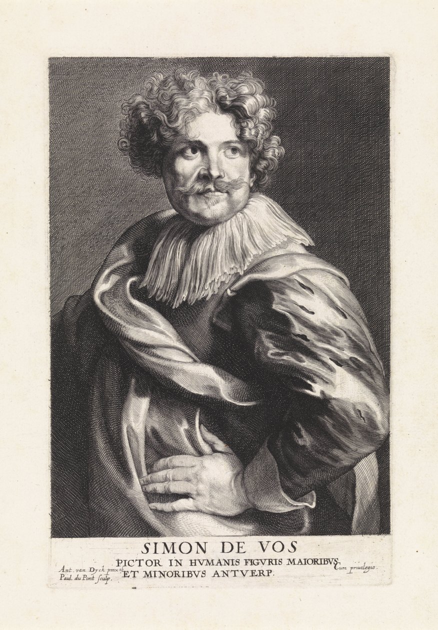 Portrait of the Painter Simon de Vos by Paulus Pontius