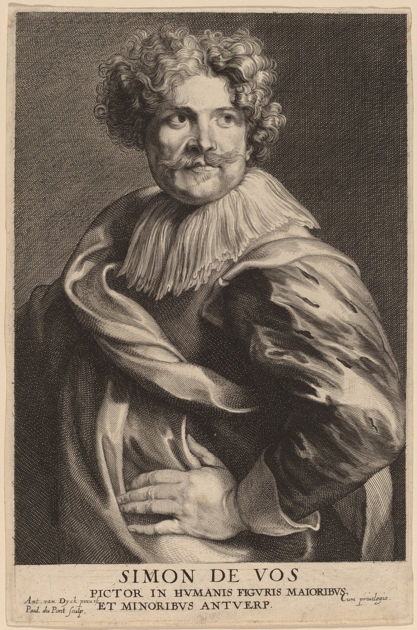 Simon de Vos by Paulus Pontius after Sir Anthony van Dyck