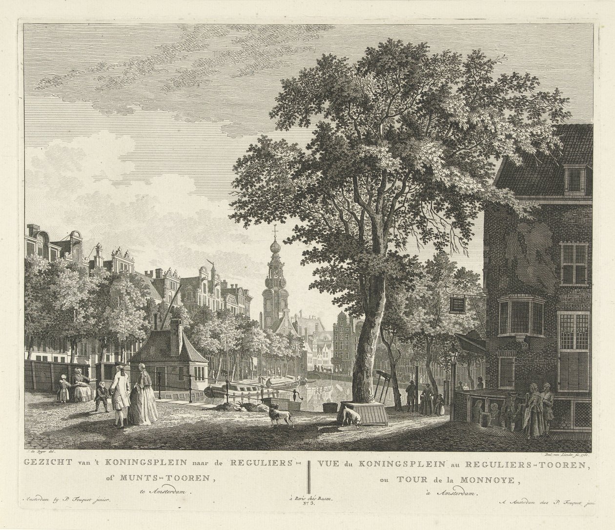 View of the Munttoren in Amsterdam by Paulus van Liender
