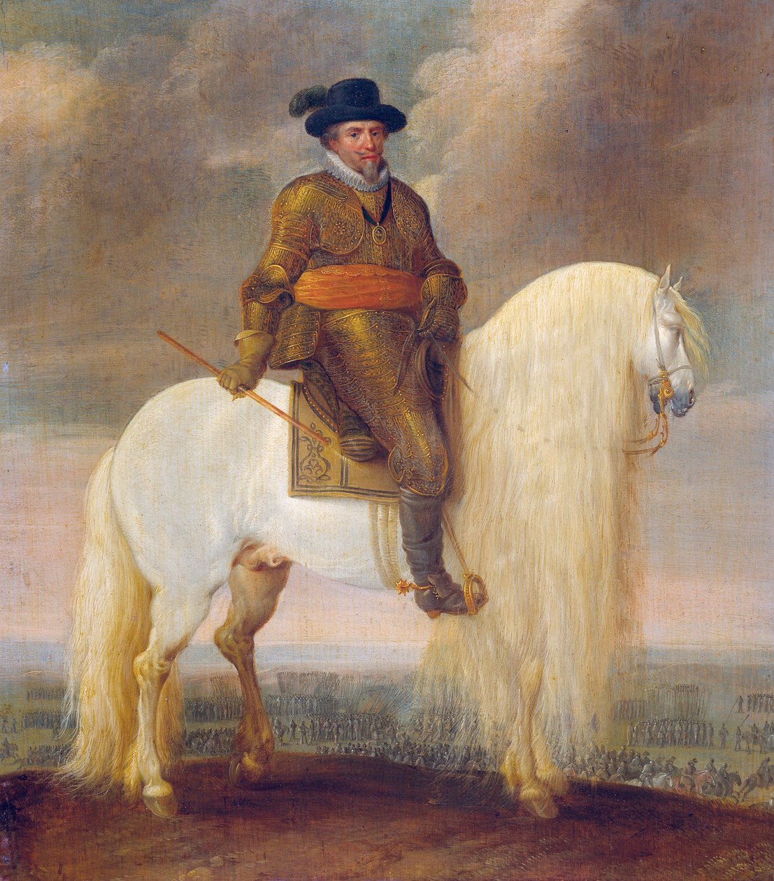 Prince Maurits on the White Warhorse after the Victory at Nieuwpoort by Pauwels van Hillegaert