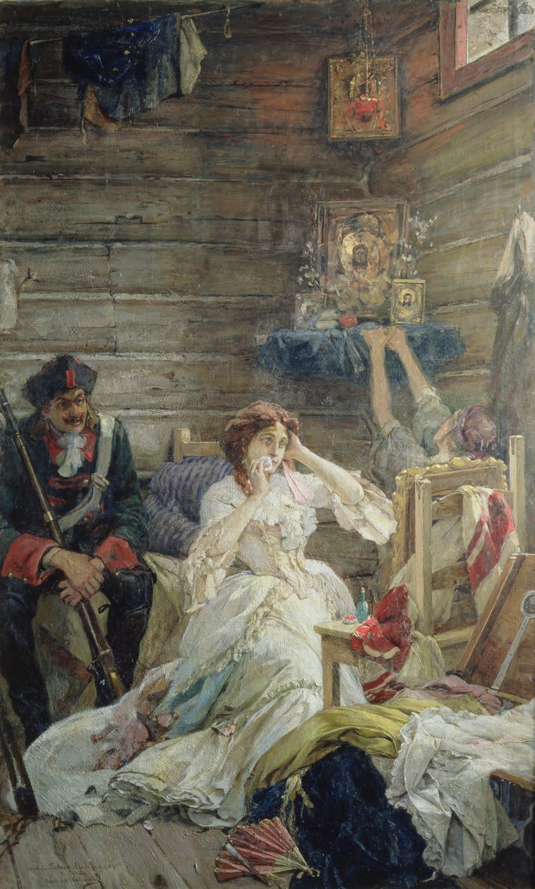 Lady Maria Hamilton Before the Execution, 26th March 1799 by Pavel Alexandrovich Svedomsky