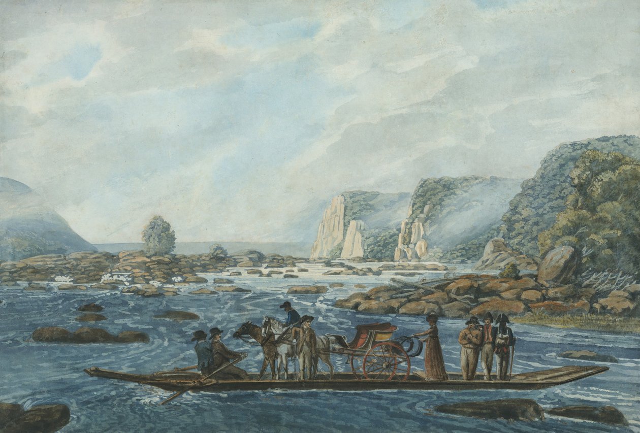 A Ferry Scene on the Susquehanna at Wright