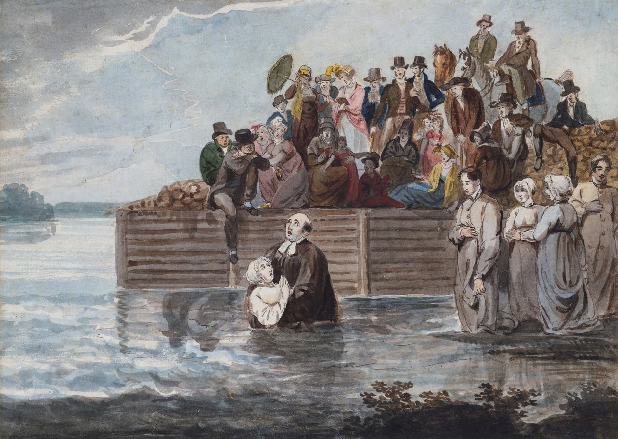 A Philadelphia Anabaptist Immersion during a Storm by Pavel Petrovic Svin