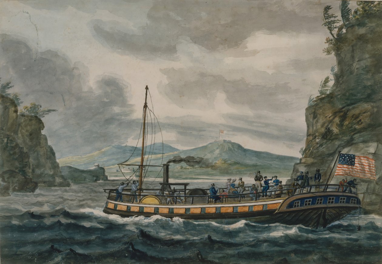 Steamboat Travel on the Hudson River by Pavel Petrovic Svin