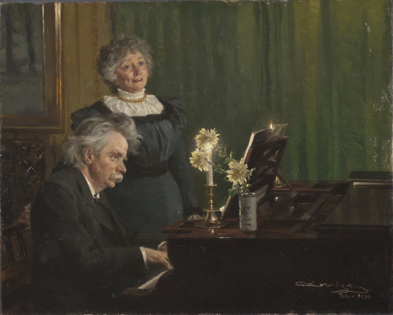Edvard Grieg and Nina Grieg, 1898 by Peder Severin Krøyer