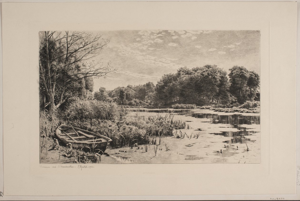 The Pond at Strandmøllen by Peder Monsted