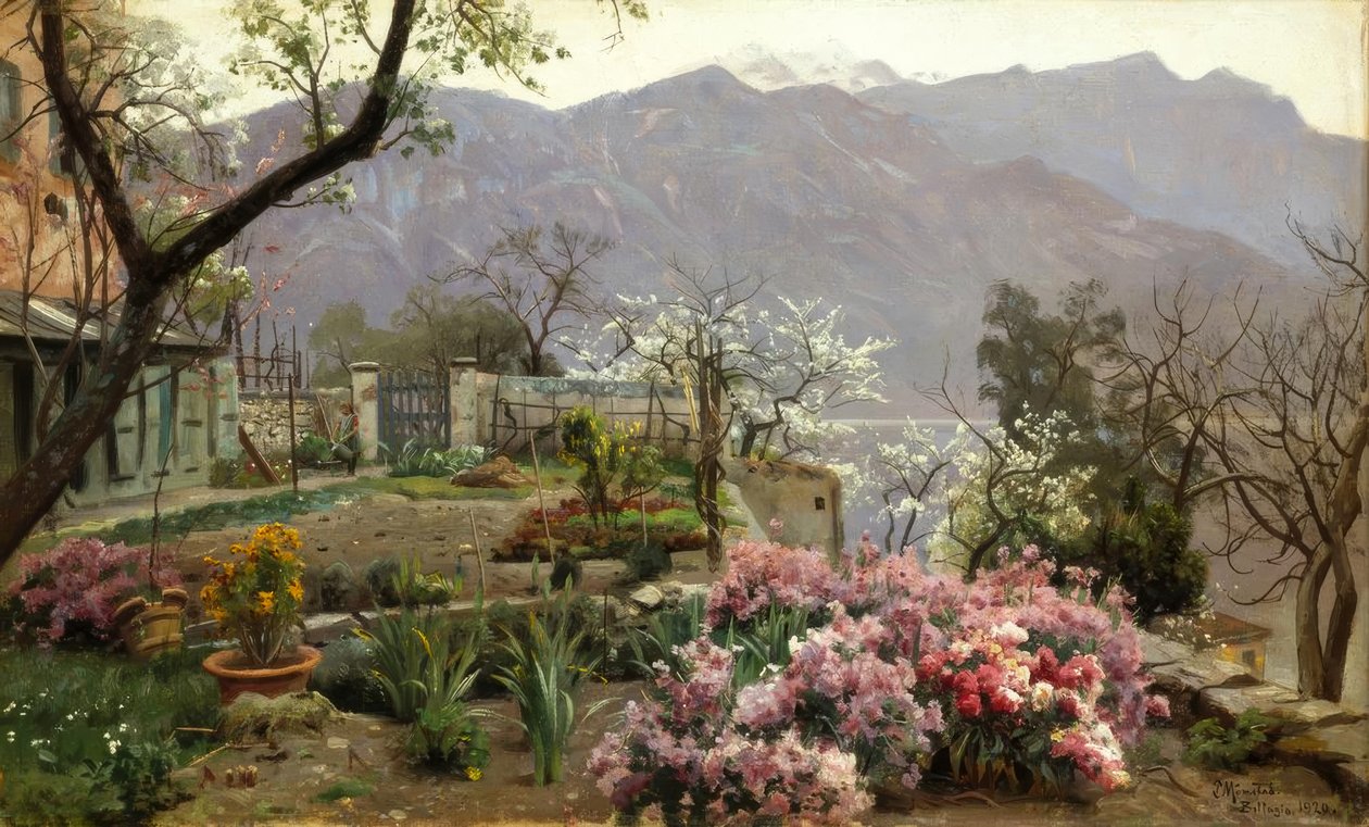 Flower Garden at Bellagio by Peder Monsted
