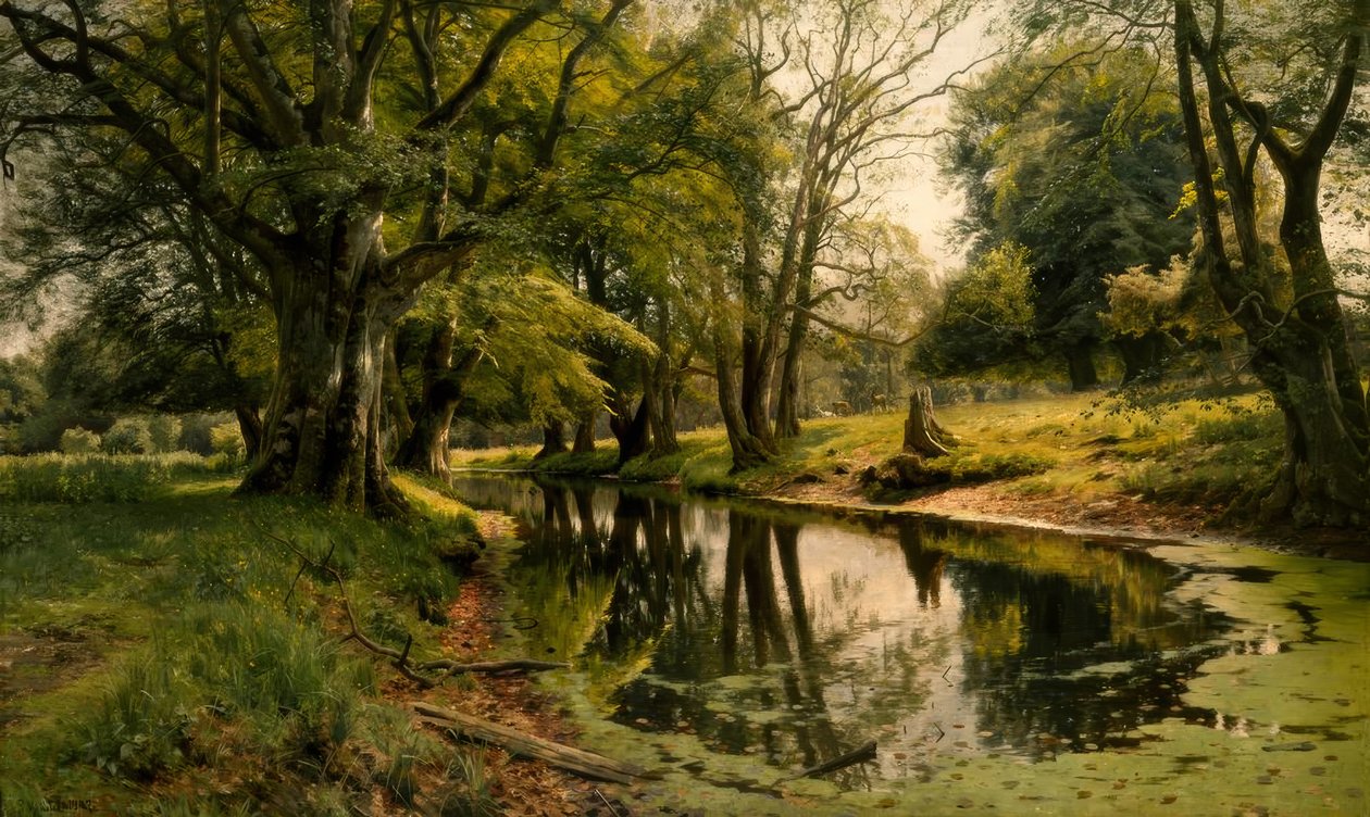 Still Water in the Forest by Peder Monsted