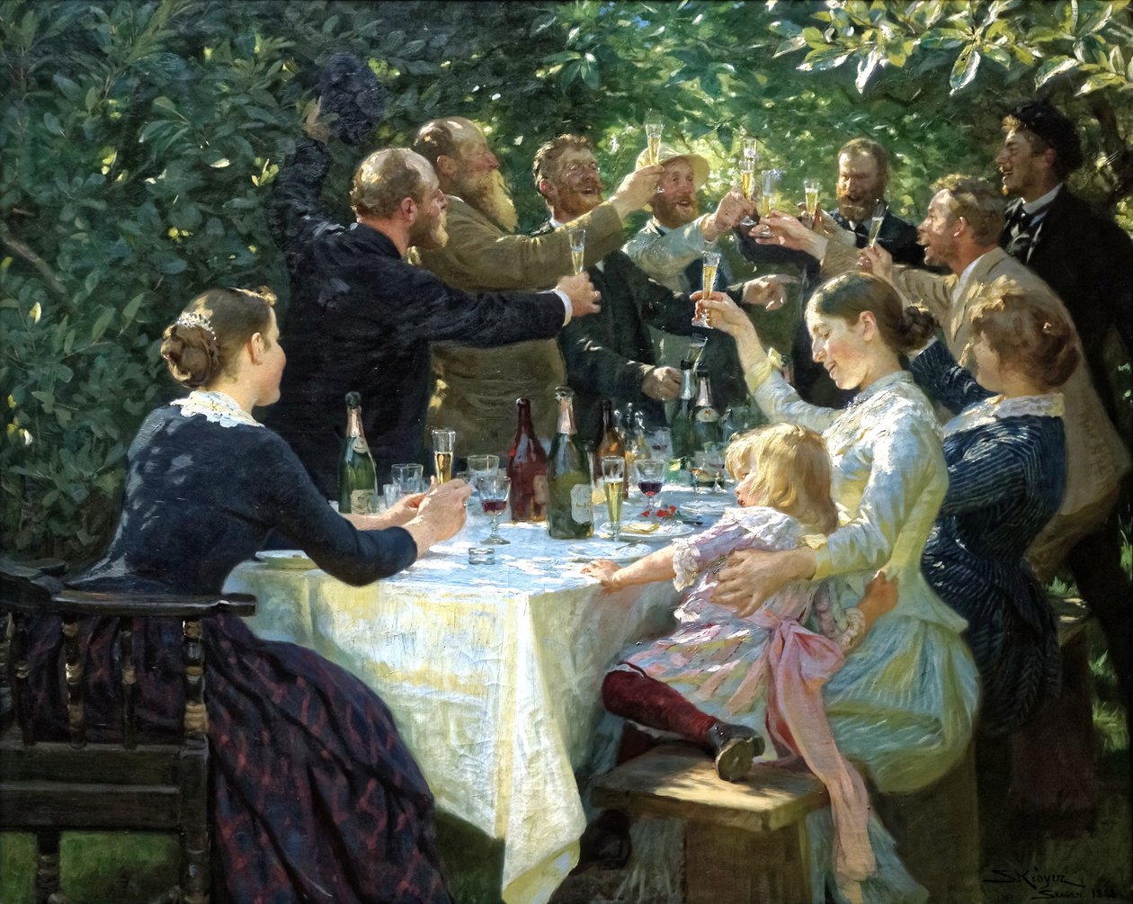 Hip, Hip, Hurrah! by Peder Severin Krøyer