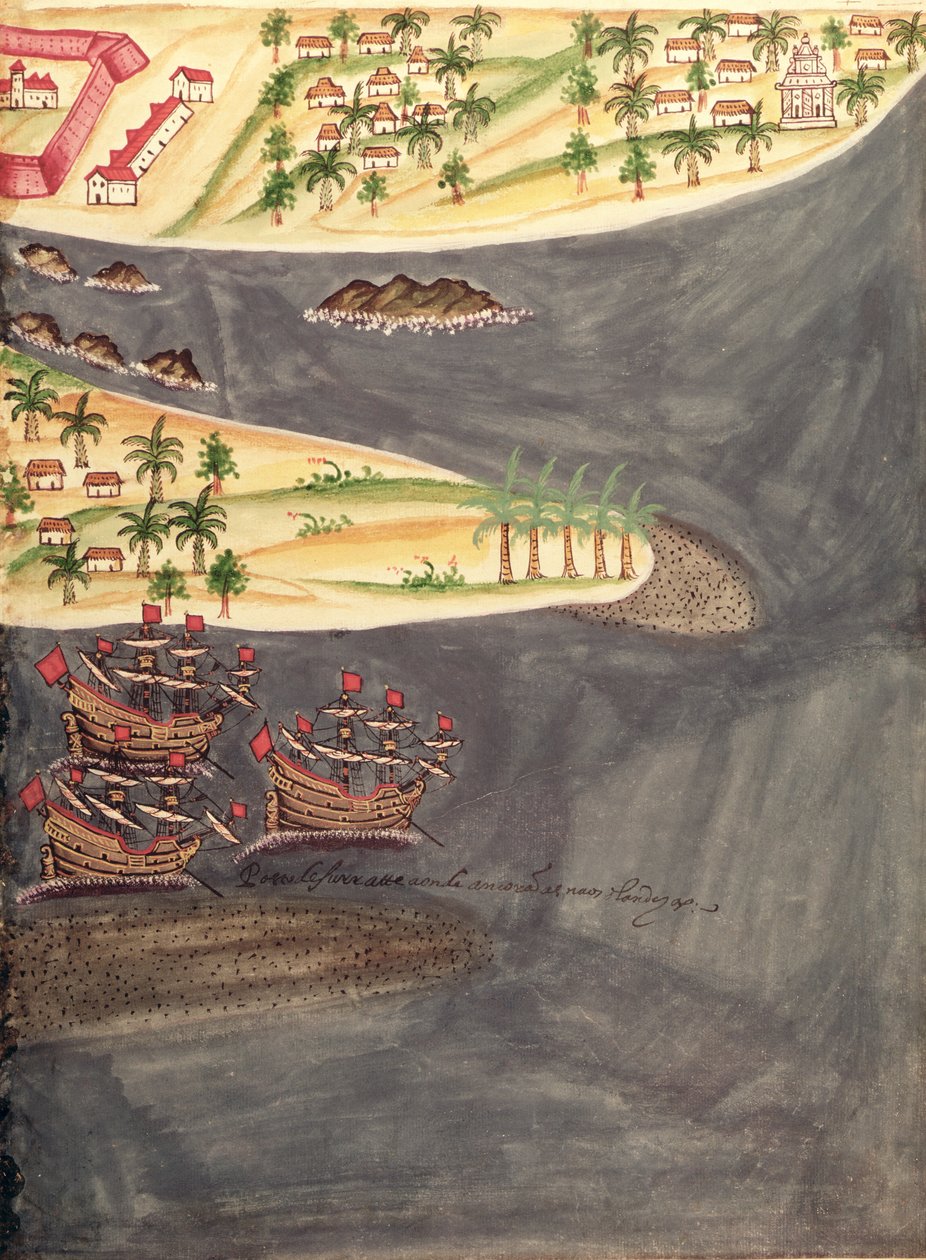 Exploration map of Surat, in the Gujarat district of India, illustration from 