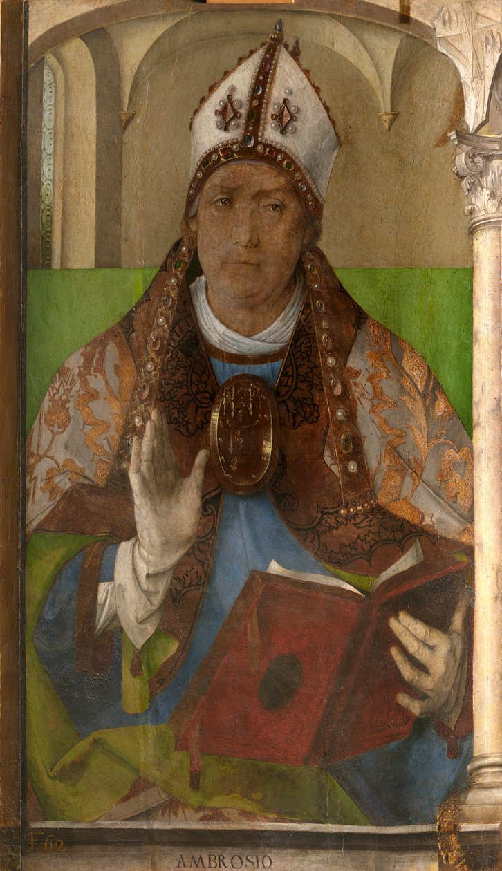 Saint Ambrose, Archbishop of Milan by Pedro Berruguete by Pedro Berruguete