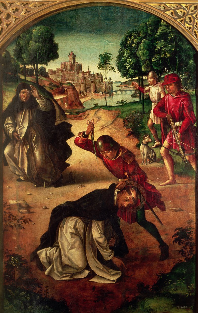 Assassination of Saint Peter of Verona, late 15th century by Pedro Berruguete