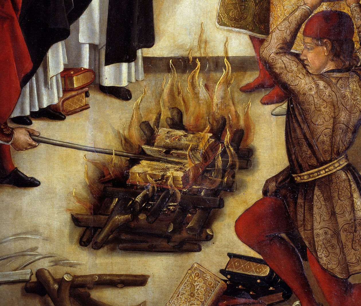 Saint Dominic and the Albigensians (Detail) by Pedro Berruguete