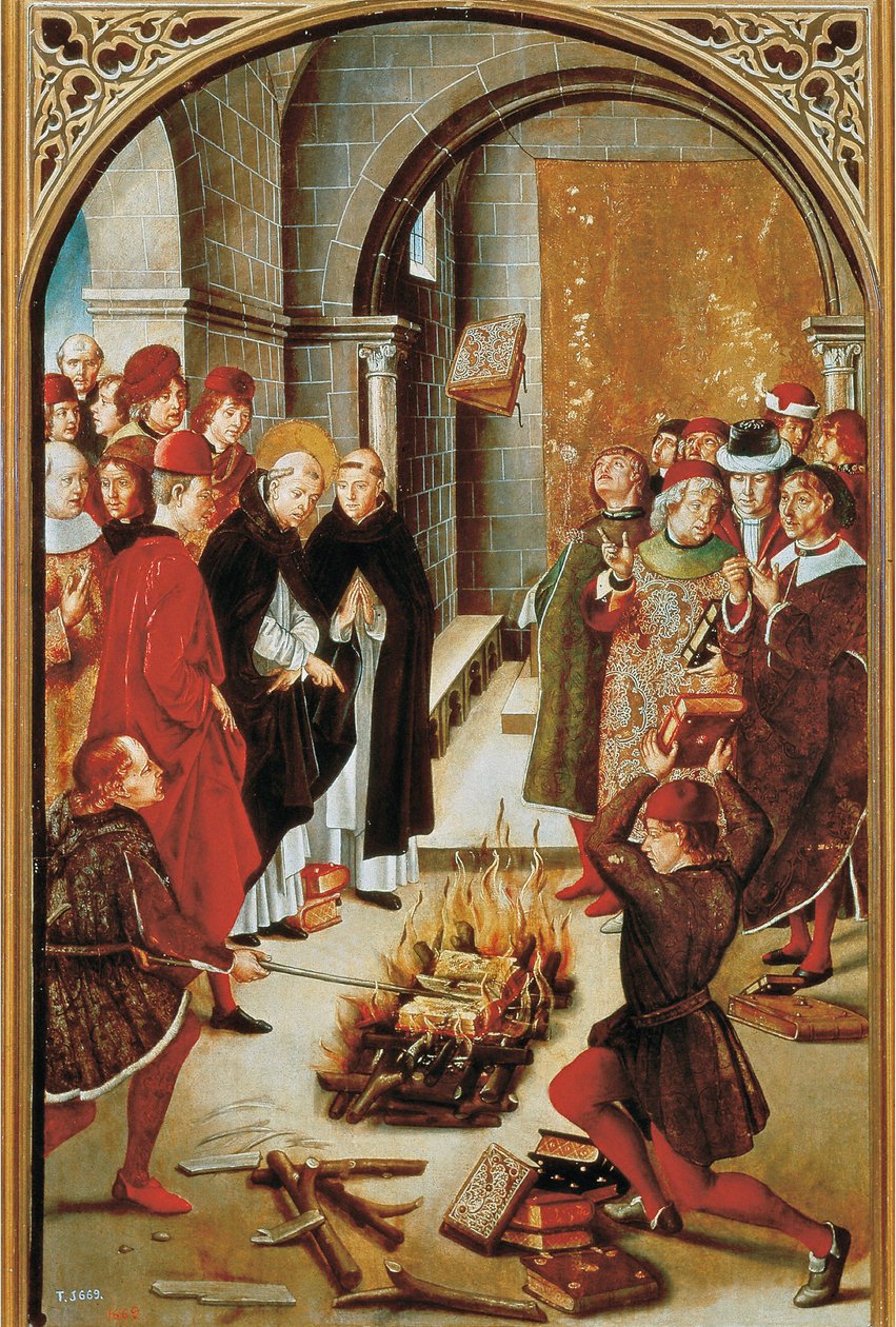 St Dominic and the Albigenses by Pedro Berruguete