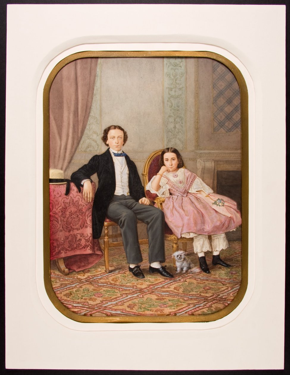 Antonio and Amelia del Valle y Serrano as children by Pedro Martínez de Hebert
