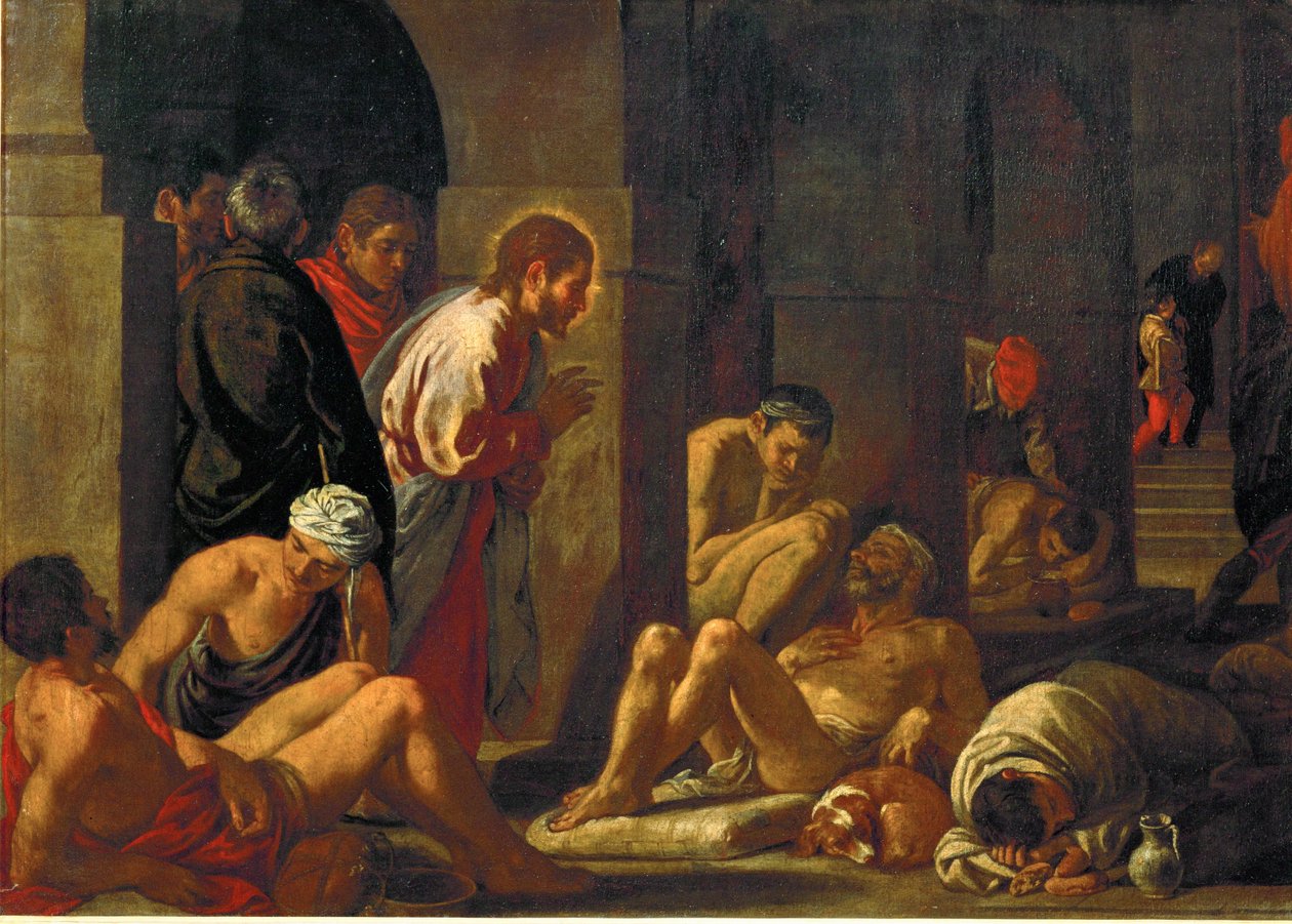 Jesus Heals the Paralytic by Pedro Orrente