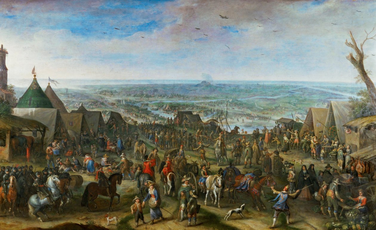 Soldiers in a camp by Peeter Snayers