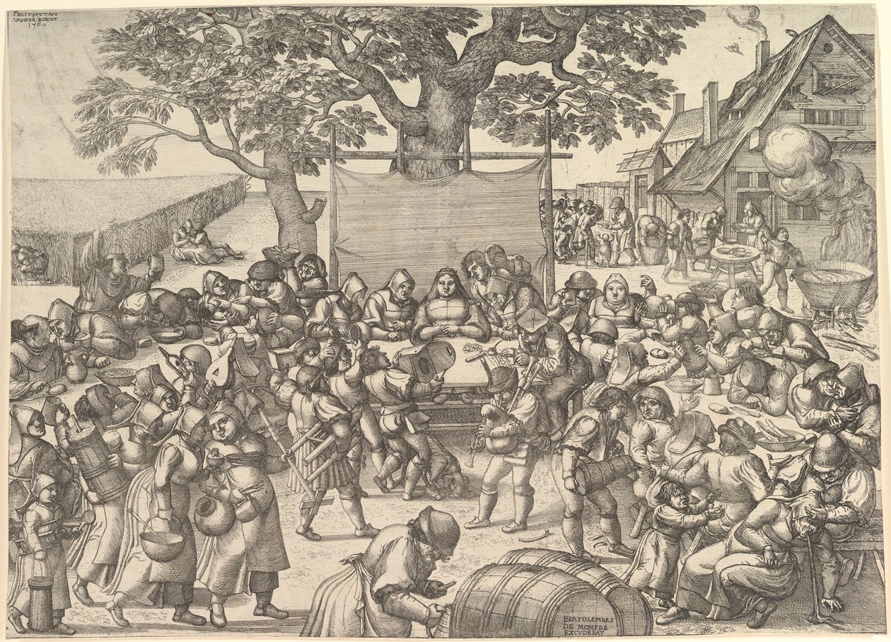 Peasant Wedding by Peeter van der Borcht