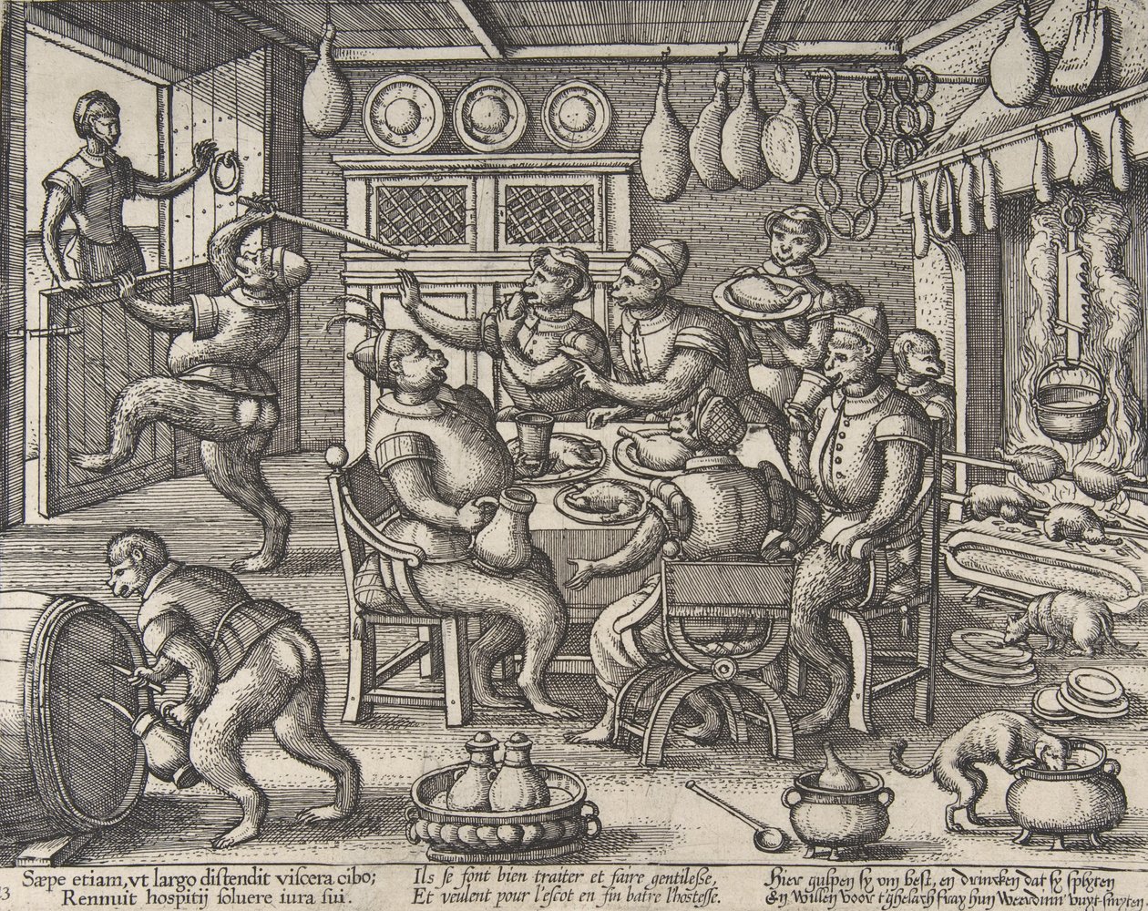 The Fat Kitchen, from the series Monkeys by Peeter van der Borcht