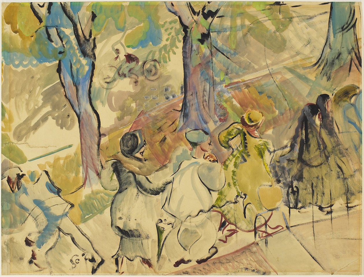 Jarvis Street Sidewalk, c.1936 by Pegi Nicol Macleod