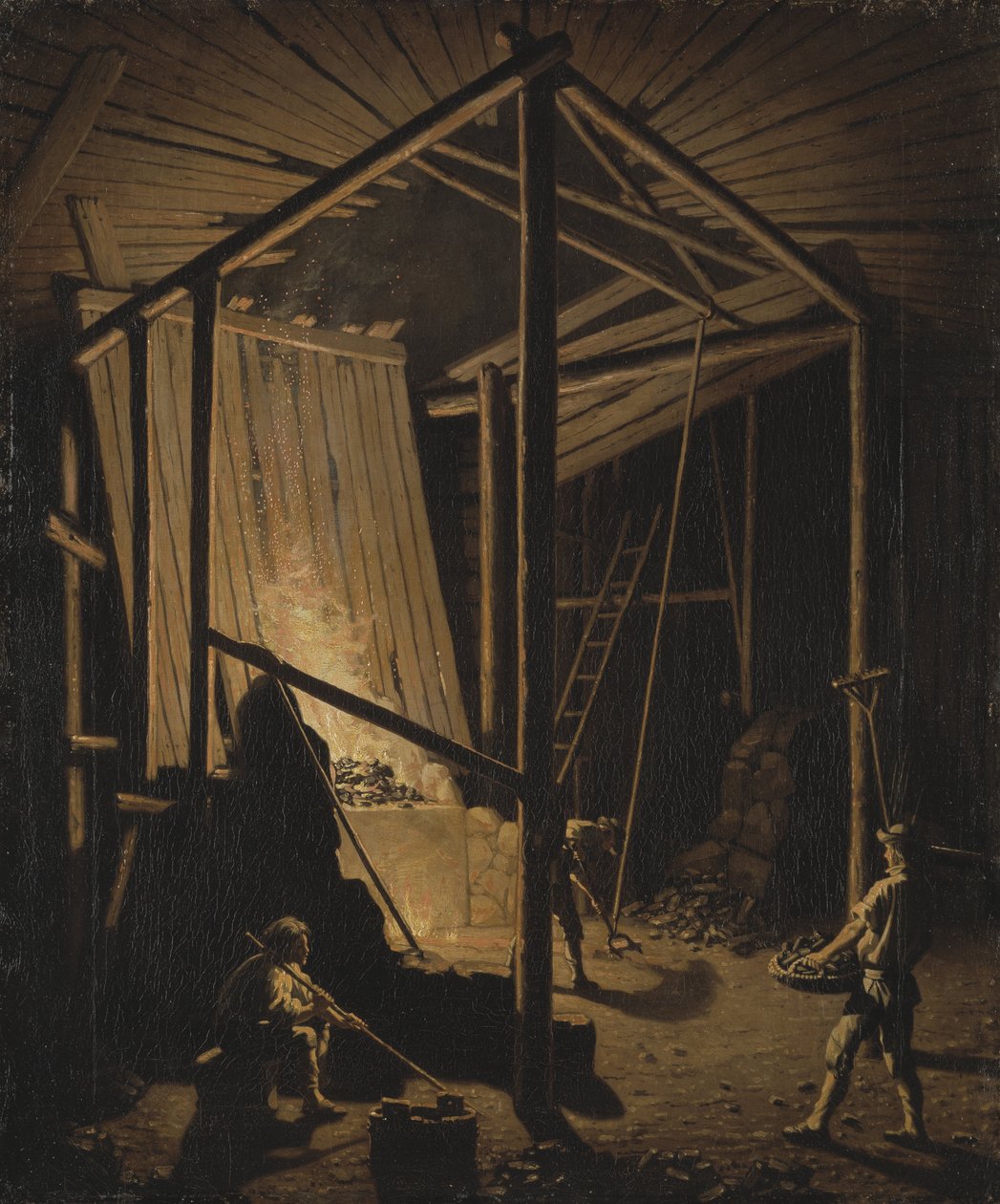 Copper Foundry at the Falun Mine by Pehr Hilleström