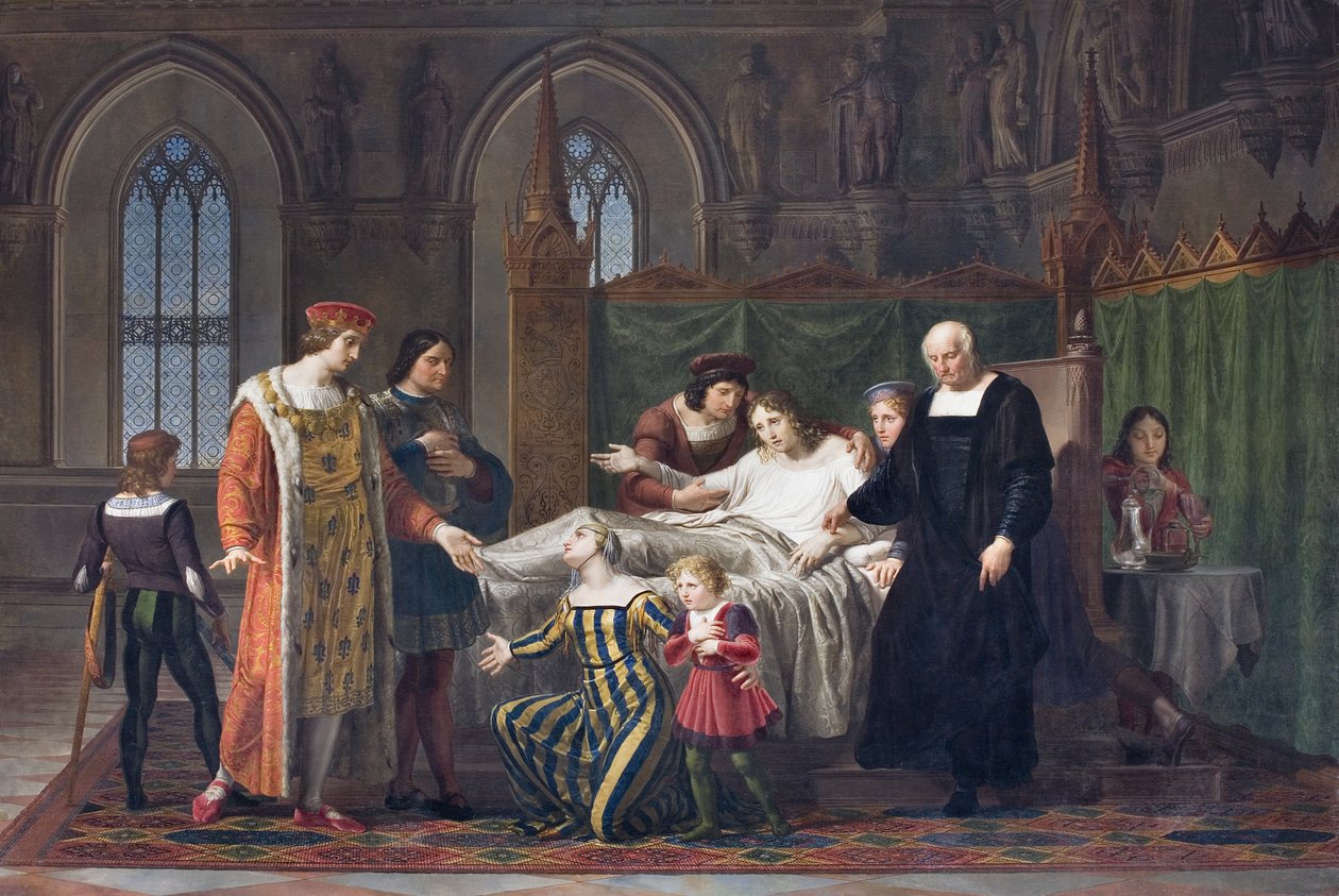 Charles VIII visiting Gian Galeazzo Sforza in Pavia Castle by Pelagio Palagi