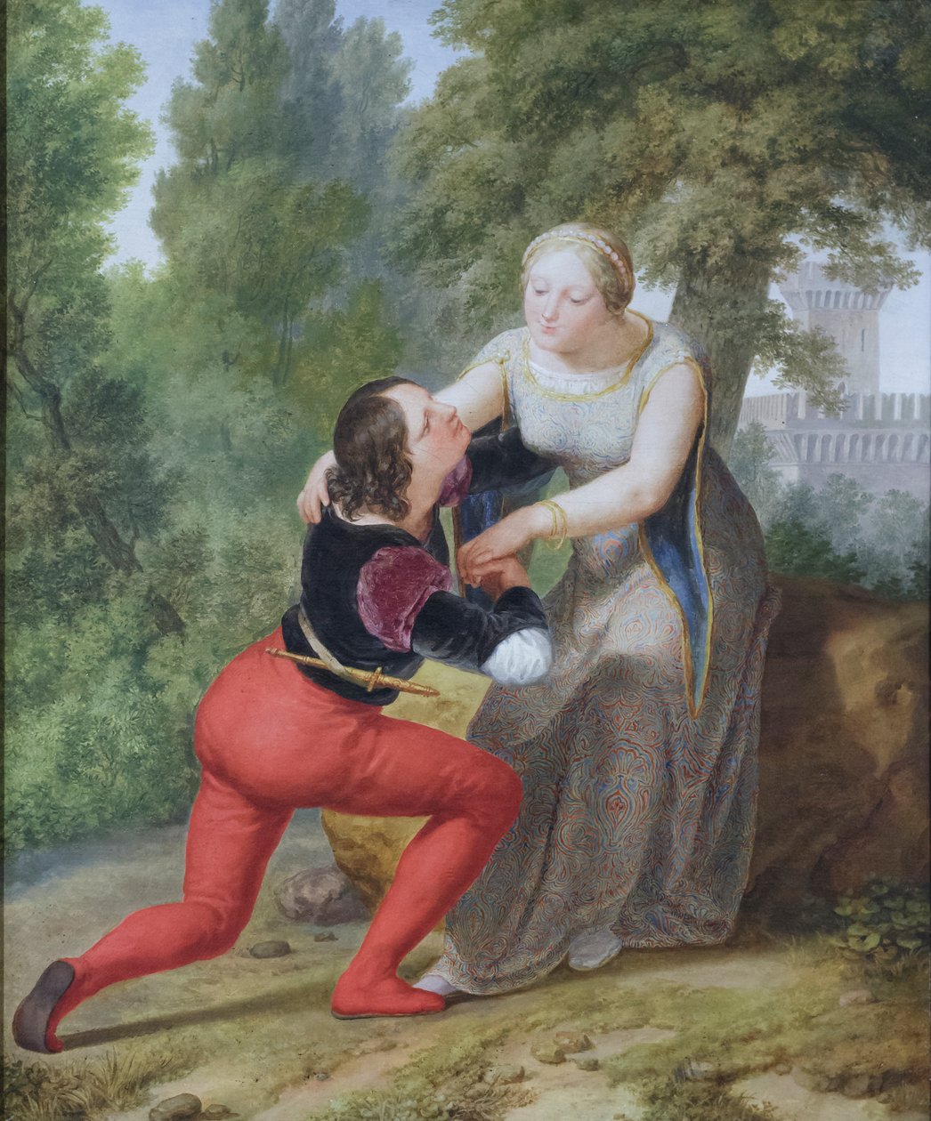 Orombello and Beatrice di Tenda in the Castle of Binasco by Pelagio Palagi