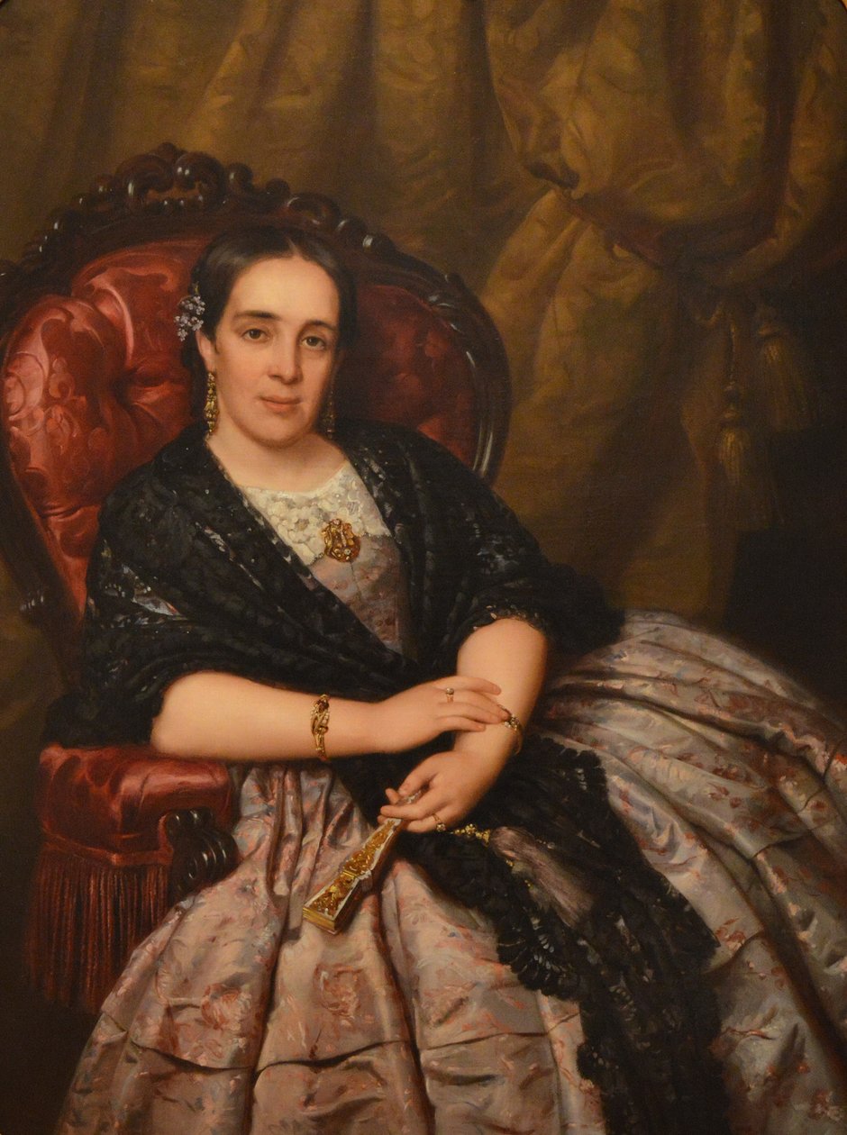 Portrait of Ana García Izcalbalceta, wife of the architect of the Hidalga by Pelegrí Clavé