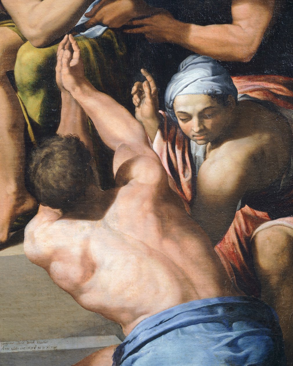 Man with his upper torso nude (detail) by Pellegrino Tibaldi