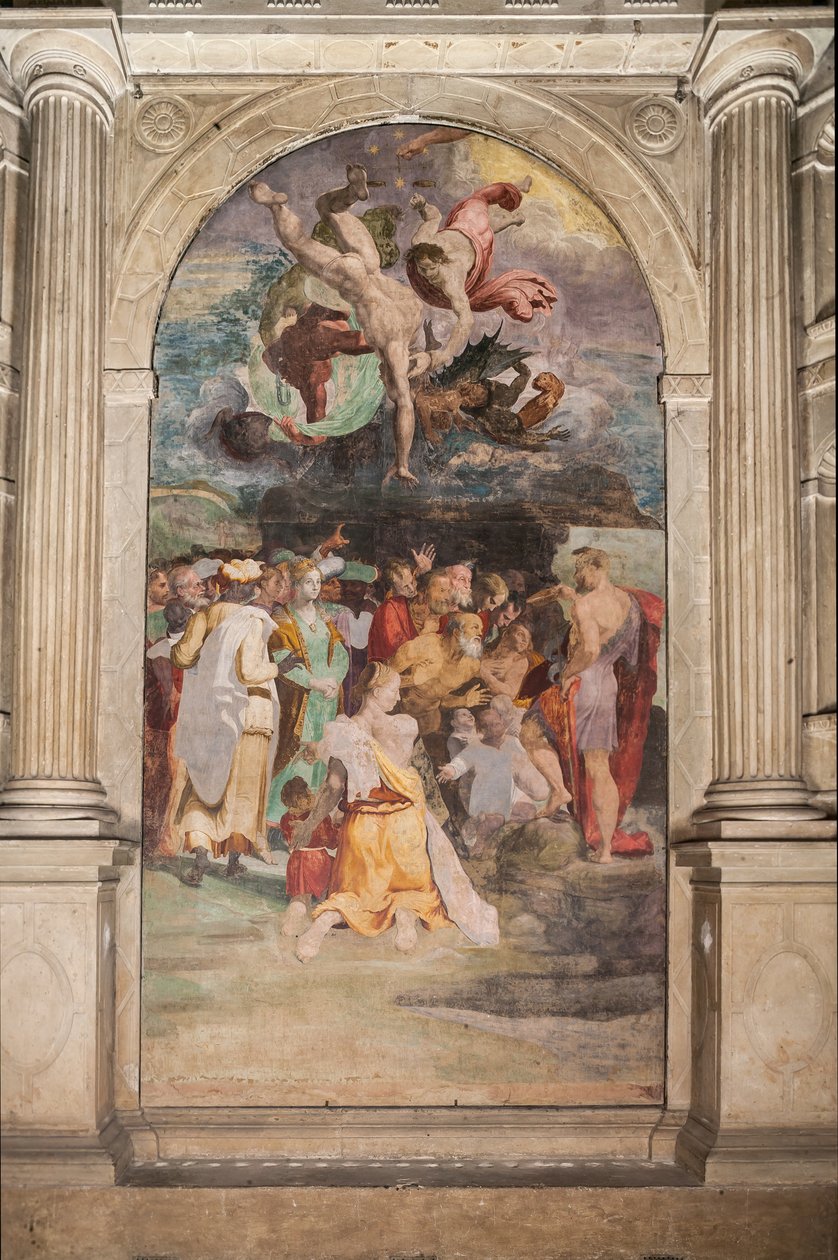 St John the Baptist Baptizing People, Poggi Chapel by Pellegrino Tibaldi