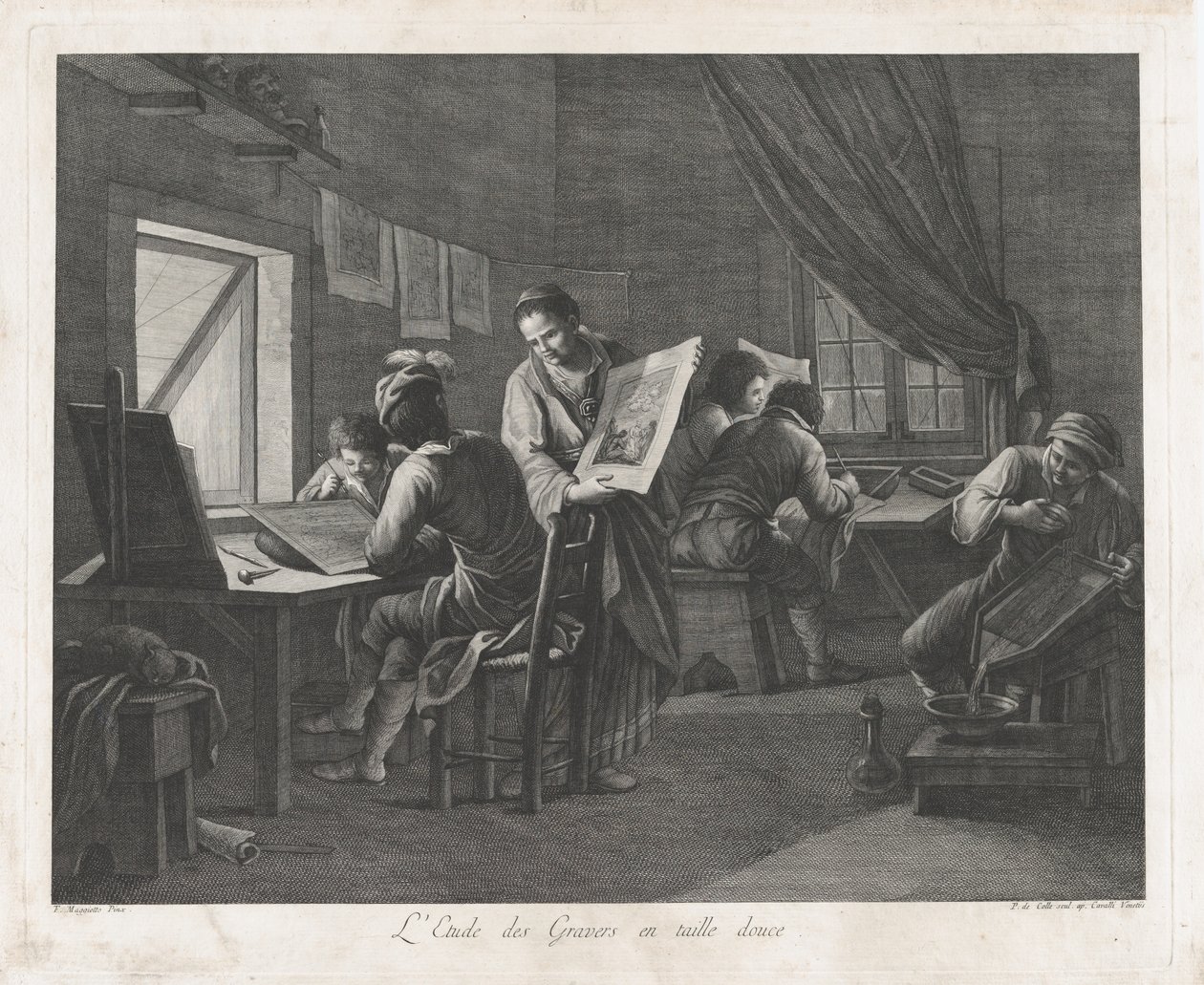 The Printmaking Workshop, 1750-1800 by Pellegrino dal Colle