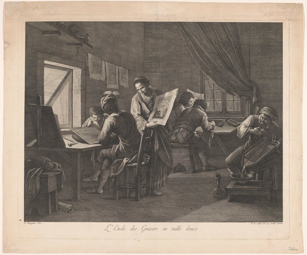 Workshop of a Printmaker by Pellegrino dal Colle