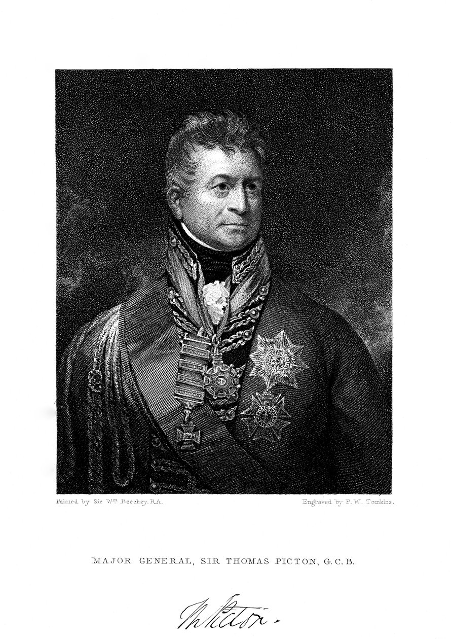 Sir Thomas Picton, British soldier, 19th century by Peltro William Tomkins