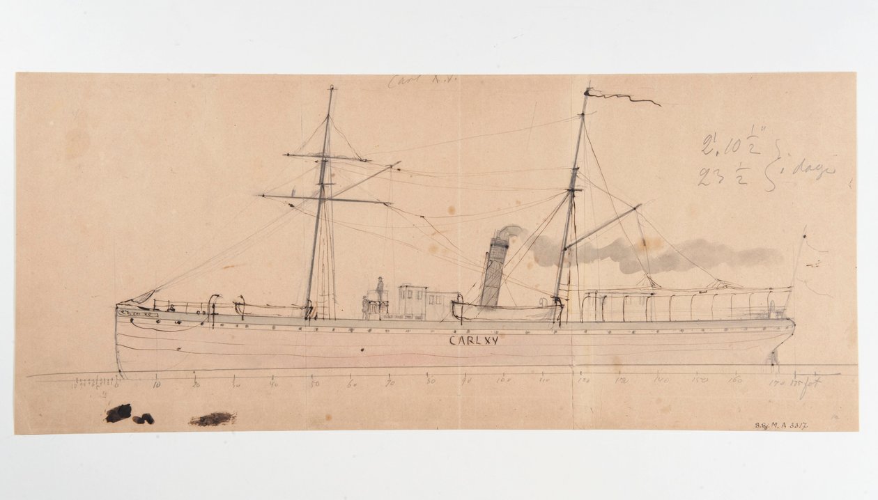 Steamship CARL XV by Per Wilhelm Cedergren