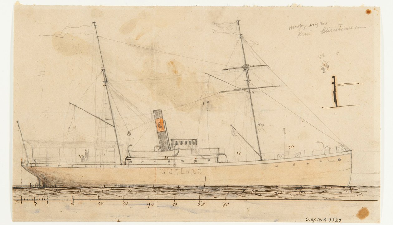 The Steamboat GOTLAND by Per Wilhelm Cedergren