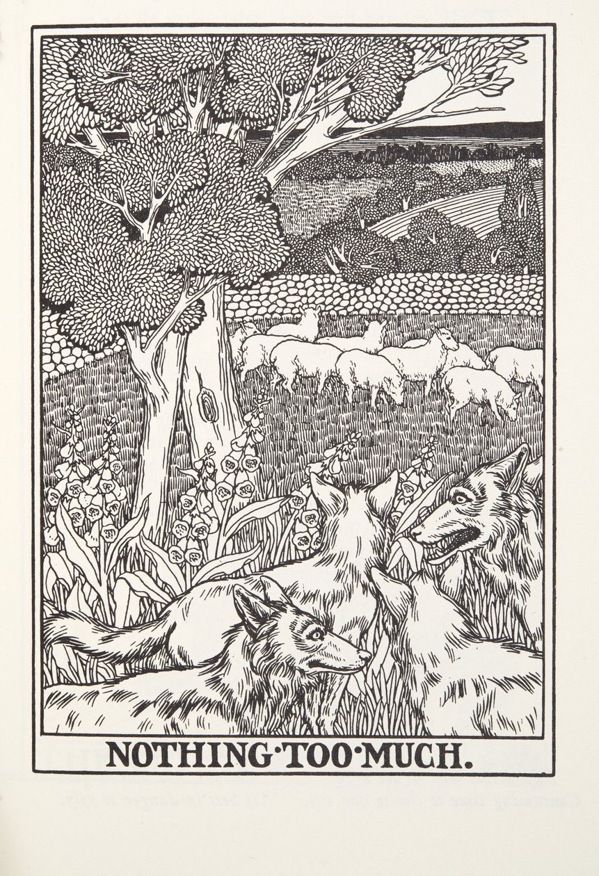 Nothing Too Much, from Fontaine Fables, pub. 1905 by Percy J. Billingshurst