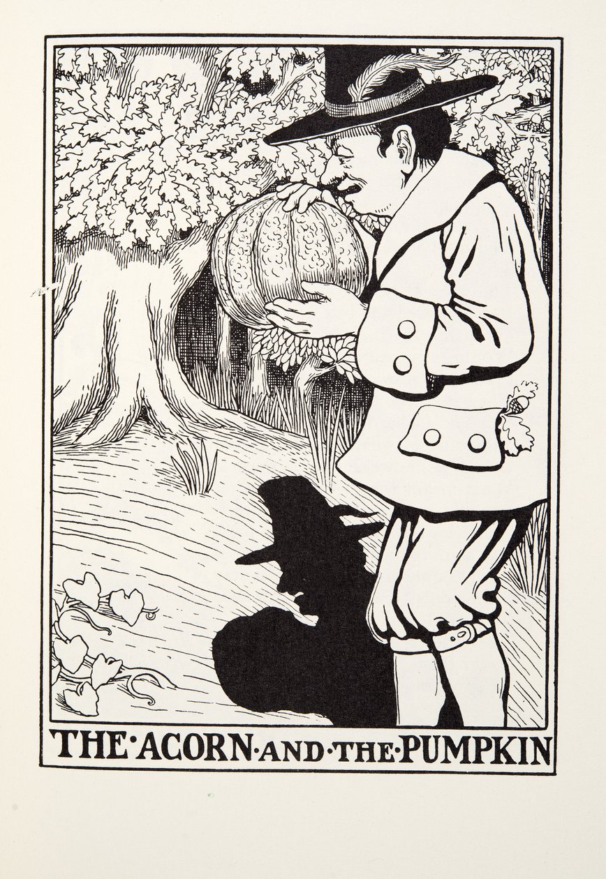 The Acorn and the Pumpkin, from Fontaine Fables, pub. 1905 by Percy J. Billingshurst